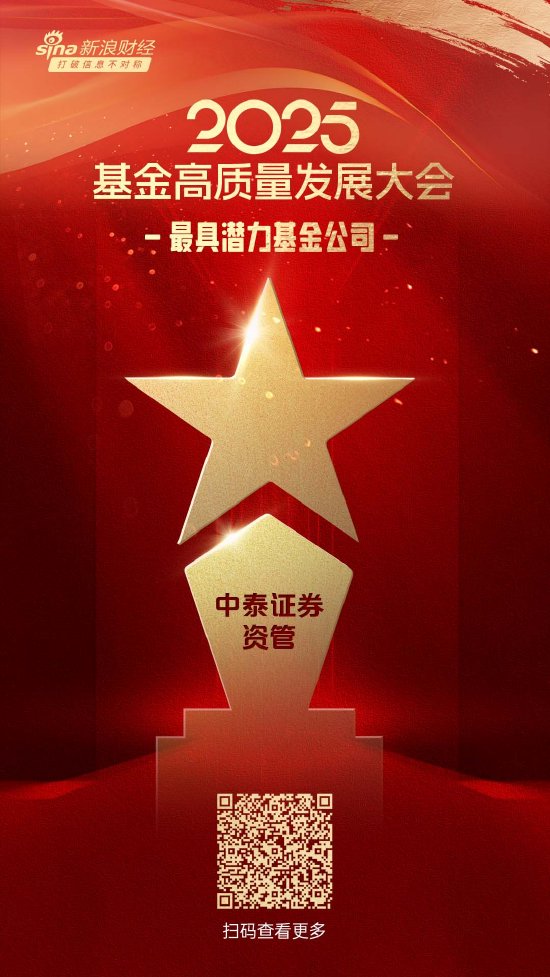 众团优配 2025公募基金荣誉榜：中泰证券资管获得2025最具潜力基金公司荣誉